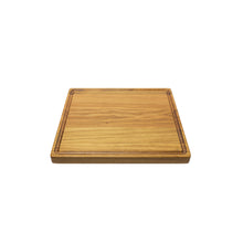 Load image into Gallery viewer, Medium sized handmade cutting board, in white oak, hand finished, with a juice channel feature. Made in the USA.