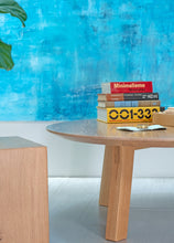 Load image into Gallery viewer, Modern round coffee table. Handmade in the us. Minimalistic style, clean lines