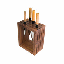 Load image into Gallery viewer, Handmade knife block, clean line modern design with interchangeable knife slots.