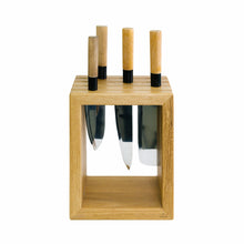 Load image into Gallery viewer, Handmade knife block, clean line design with interchangeable knife slots.