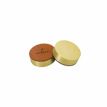 Load image into Gallery viewer, Modern brass paper weight with engraved leather.