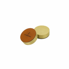 Load image into Gallery viewer, Modern brass paper weight with engraved leather.