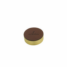 Load image into Gallery viewer, Modern brass paper weight with engraved leather.
