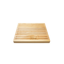 Load image into Gallery viewer, Medium sized handmade cutting board, in white oak, hand finished, with a carved, long recessed channels feature for breads. Made in the USA.
