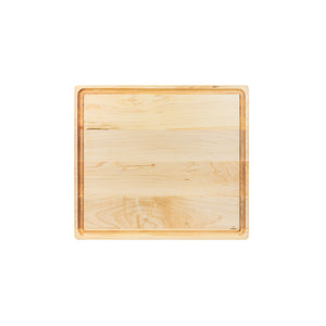 Medium sized handmade cutting board, in maple, hand finished, with a juice channel feature. Made in the USA.