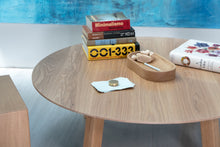 Load image into Gallery viewer, Modern round coffee table. Handmade in the us. Minimalistic style, clean lines
