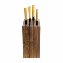 Load image into Gallery viewer, Handmade knife block, clean line design with interchangeable knife slots.
